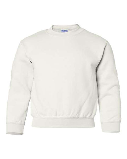 Youth Heavy Blend™ Crewneck Sweatshirt - White Front