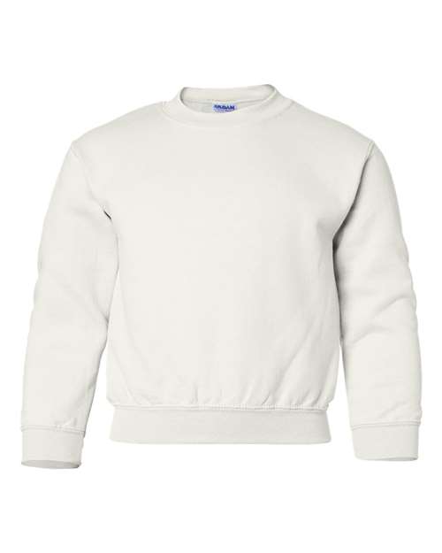 Youth Heavy Blend™ Crewneck Sweatshirt - White Front