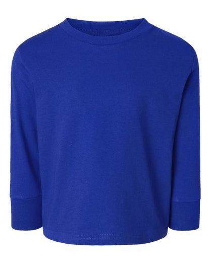 Rabbit Skins Toddler Cotton Jersey Long Sleeve Tee - Royal Front