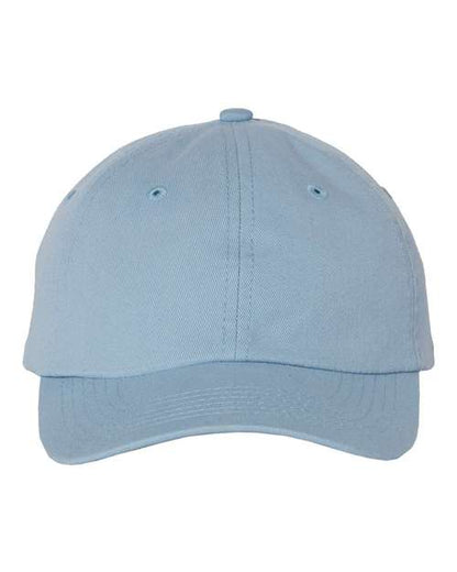Valucap Youth Small Fit Bio-Washed Dad Hat - Baby Blue Front
