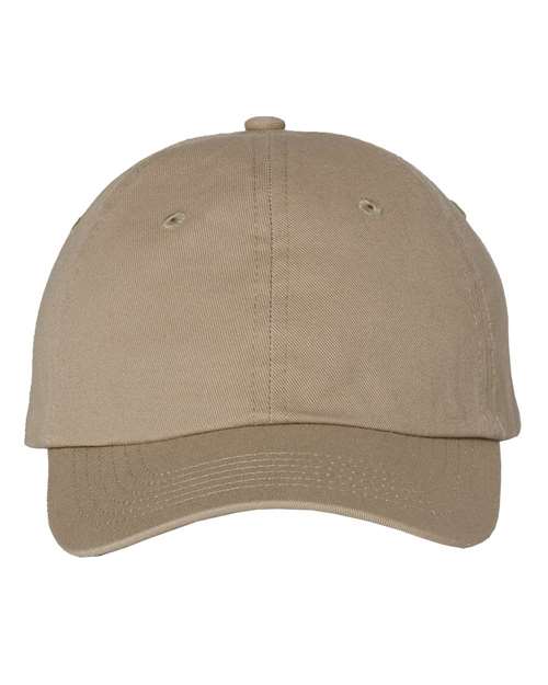 Valucap Youth Small Fit Bio-Washed Dad Hat - Khaki Front