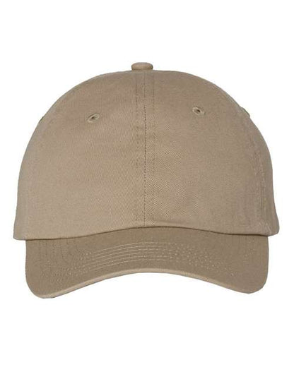 Valucap Youth Small Fit Bio-Washed Dad Hat - Khaki Front