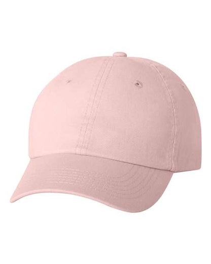 Valucap Youth Small Fit Bio-Washed Dad Hat - Light Pink Front