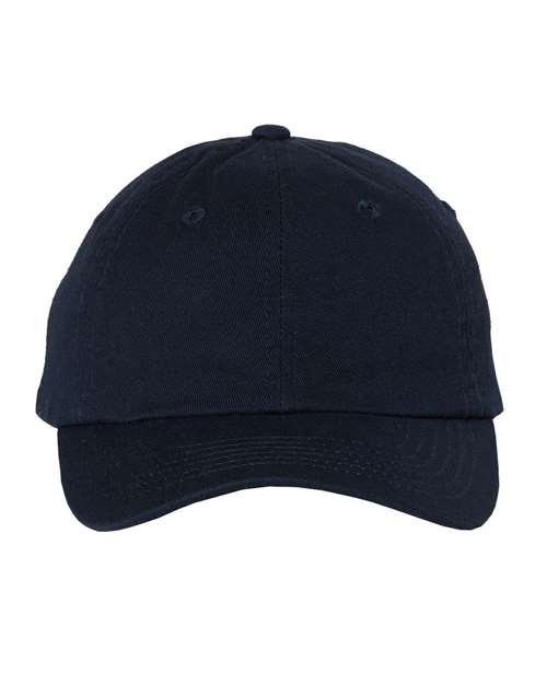 Valucap Youth Small Fit Bio-Washed Dad Hat - Navy Front