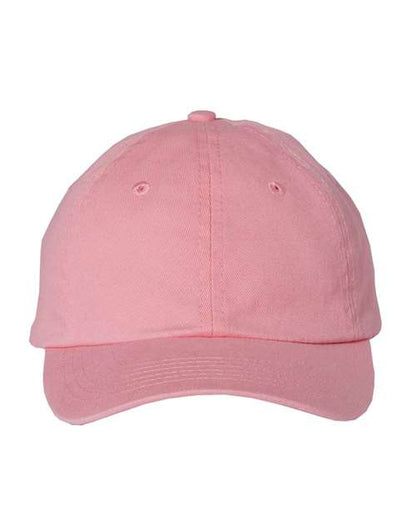 Valucap Youth Small Fit Bio-Washed Dad Hat - Pink Front