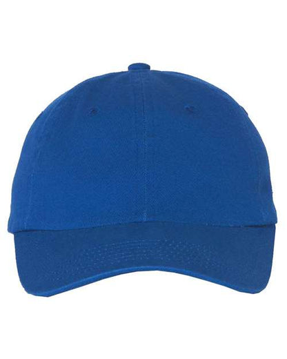 Valucap Youth Small Fit Bio-Washed Dad Hat - Royal Front