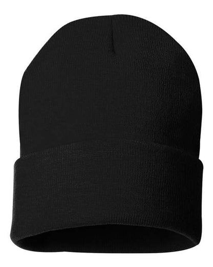 Sportsman 12" Solid Cuffed Beanie - Back