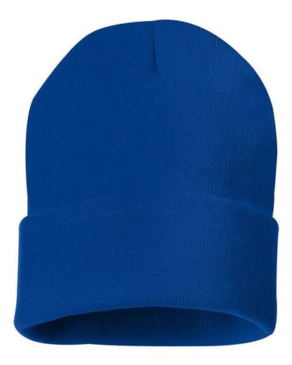 Sportsman 12" Solid Cuffed Beanie - Royal Front