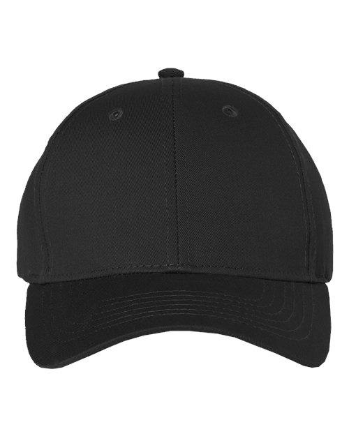 Valucap Cotton Twill Cap - Black Front