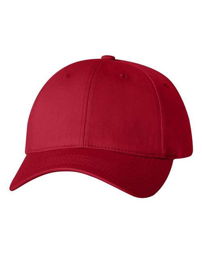 Valucap Cotton Twill Cap - Red Front