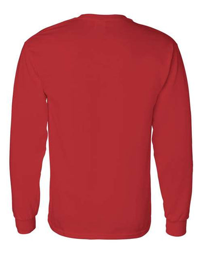 Unisex Heavy Cotton™ Long Sleeve T-Shirt - Red Back