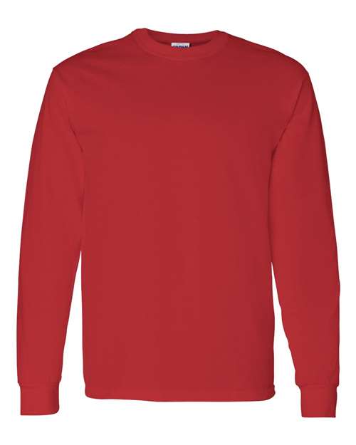 Unisex Heavy Cotton™ Long Sleeve T-Shirt - Red Front