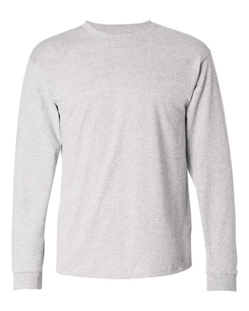 Hanes Unisex Authentic Long Sleeve T-Shirt - Ash Front