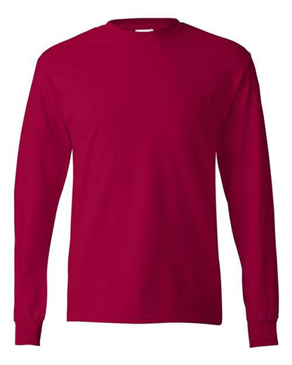 Hanes Unisex Authentic Long Sleeve T-Shirt - Deep Red Front