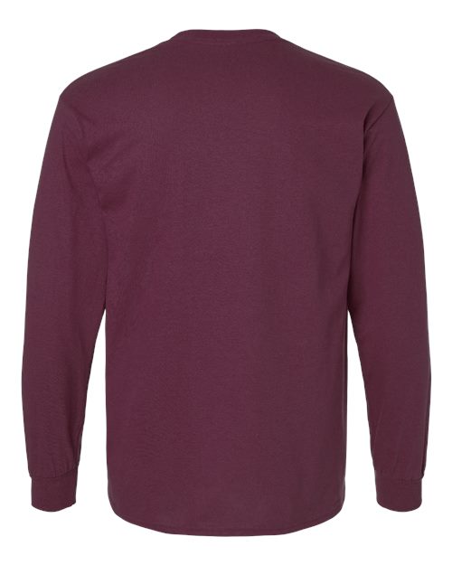 Unisex Ultra Cotton® Long Sleeve T-Shirt - Maroon Back