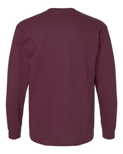 Unisex Ultra Cotton® Long Sleeve T-Shirt - Maroon Back