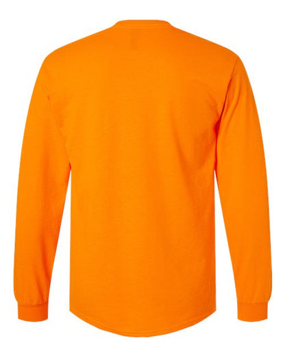 Unisex Ultra Cotton® Long Sleeve T-Shirt - Safety Orange Back
