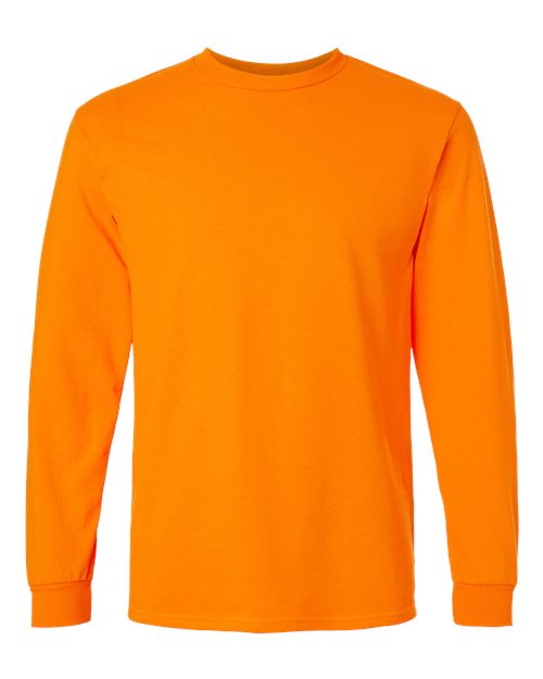 Unisex Ultra Cotton® Long Sleeve T-Shirt - Safety Orange Front