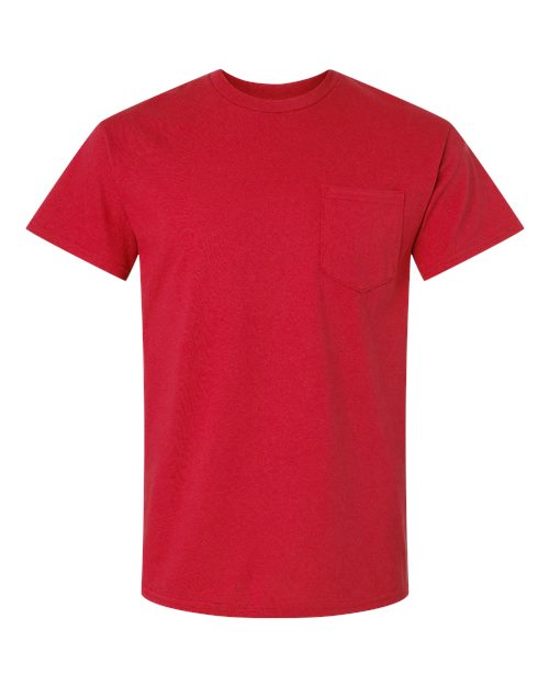 Unisex Ultra Cotton® Pocket T-Shirt - Red Front
