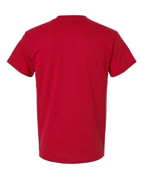 Unisex DryBlend® Pocket T-Shirt - Red Back