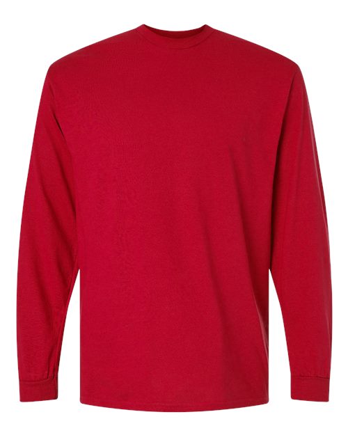 Gildan Unisex DryBlend® 50/50 Long Sleeve T-Shirt - Red Front