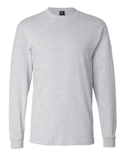 Hanes Unisex Beefy-T® Long Sleeve T-Shirt - Ash Front
