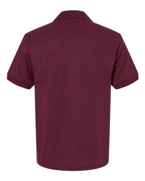 Unisex DryBlend® Polo - Maroon Back