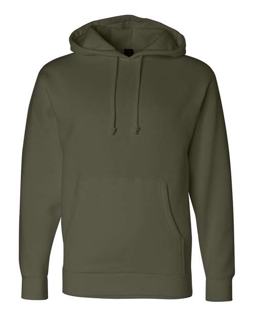 Independent Trading Co. Unisex Heavyweight Hooded Sweatshirt - Army Front