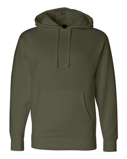 Independent Trading Co. Unisex Heavyweight Hooded Sweatshirt - Army Front