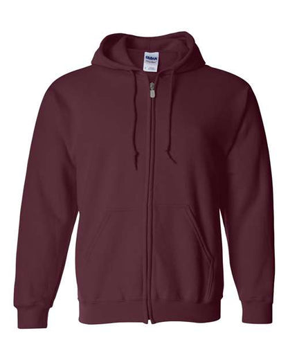 Unisex Heavy Blend™ Full-Zip Hooded Sweatshirt - Maroon Front