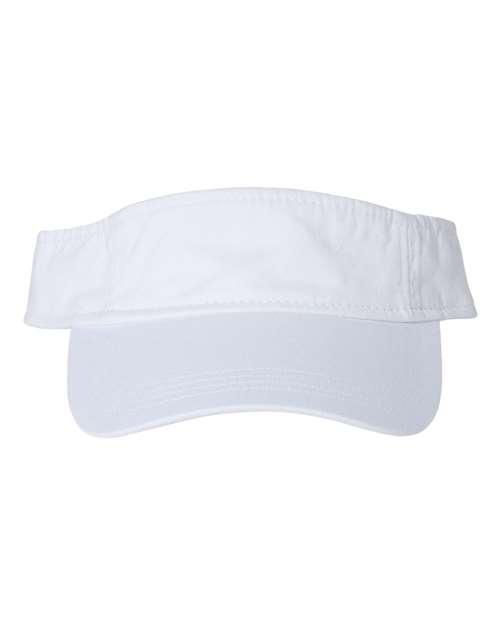 Valucap Bio-Washed Visor - White Front