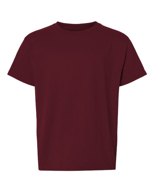 Youth DryBlend® T-Shirt - Maroon Front