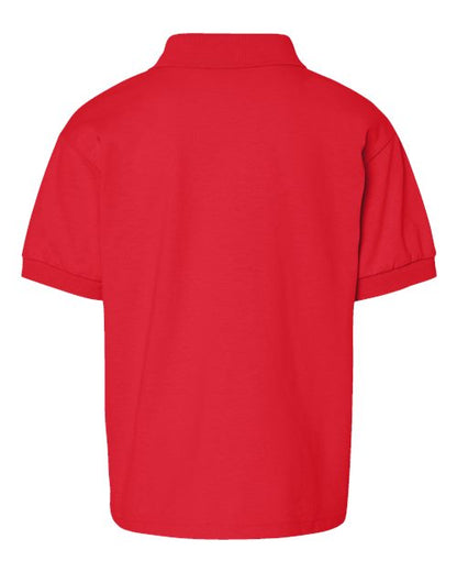 Youth DryBlend® Jersey Polo - Red Back