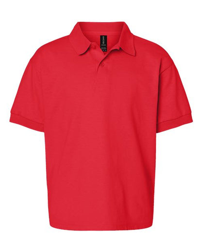Youth DryBlend® Jersey Polo - Red Front