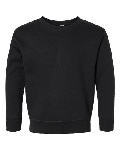 Rabbit Skins Toddler Fleece Crewneck Sweatshirt - Black Front
