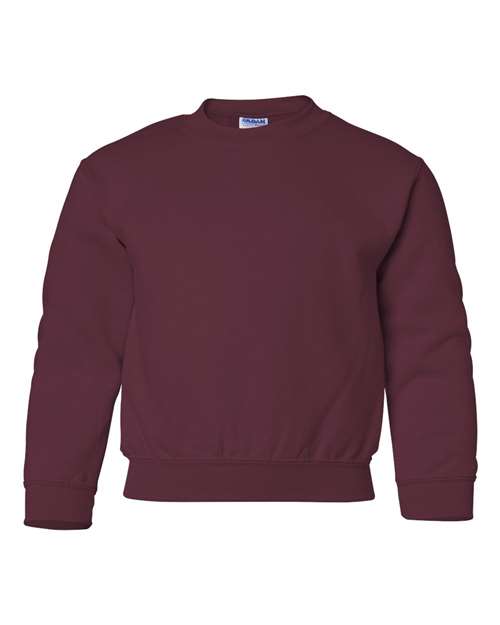 Youth Heavy Blend™ Crewneck Sweatshirt - Maroon Front