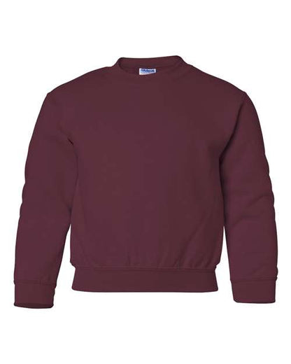 Youth Heavy Blend™ Crewneck Sweatshirt - Maroon Front