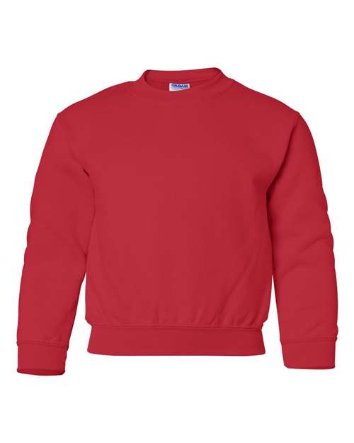 Youth Heavy Blend™ Crewneck Sweatshirt - Red Front