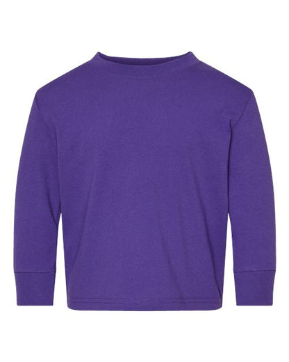 Rabbit Skins Toddler Cotton Jersey Long Sleeve Tee - Purple Front