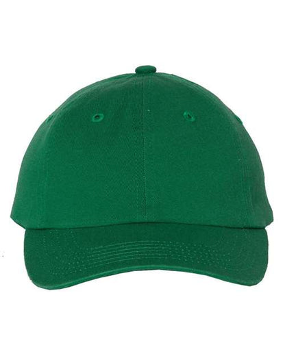 Valucap Youth Small Fit Bio-Washed Dad Hat - Kelly Front