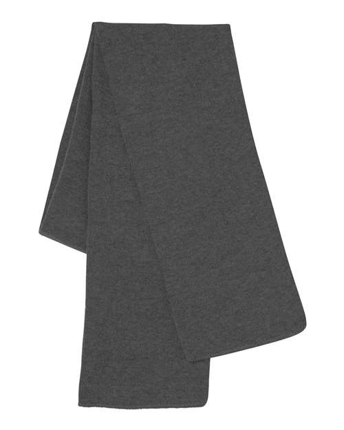 Sportsman Knit Scarf - Heather Charcoal Front