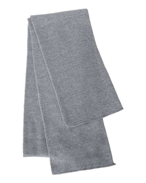 Sportsman Knit Scarf - Heather Grey Front