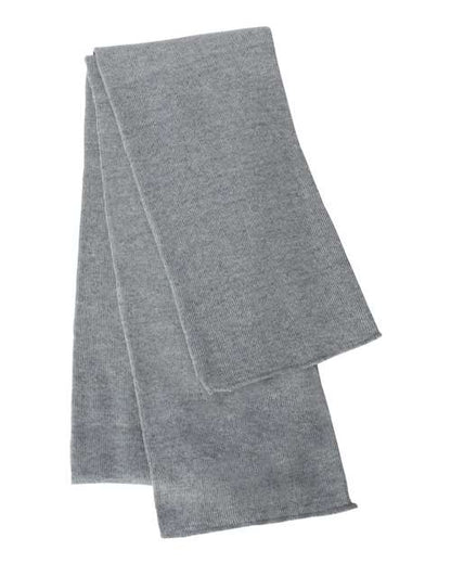 Sportsman Knit Scarf - Heather Grey Front
