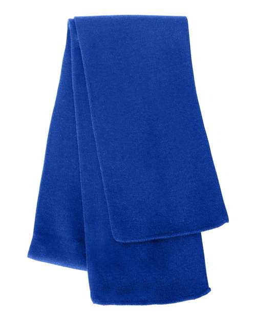 Sportsman Knit Scarf - Royal Front