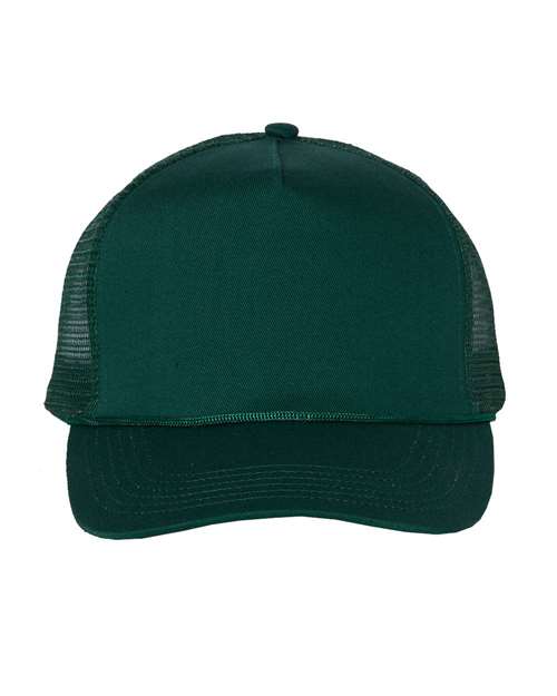 Valucap Five-Panel Trucker Cap - Forest Front