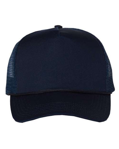Valucap Five-Panel Trucker Cap - Navy Front