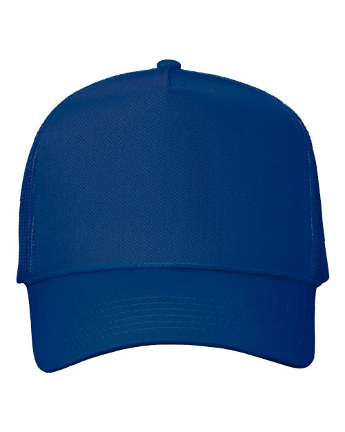 Valucap Five-Panel Trucker Cap - Royal Blue Front