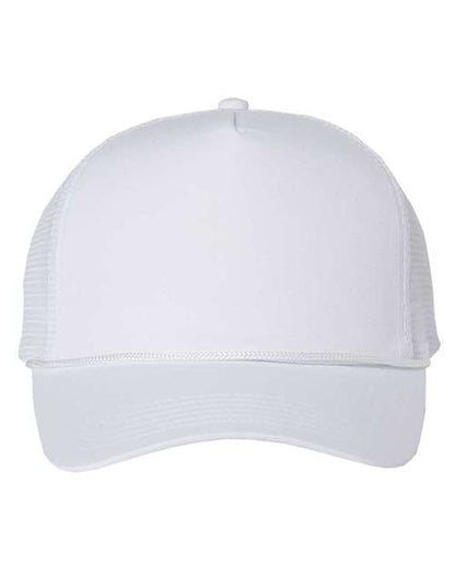 Valucap Five-Panel Trucker Cap - White Front