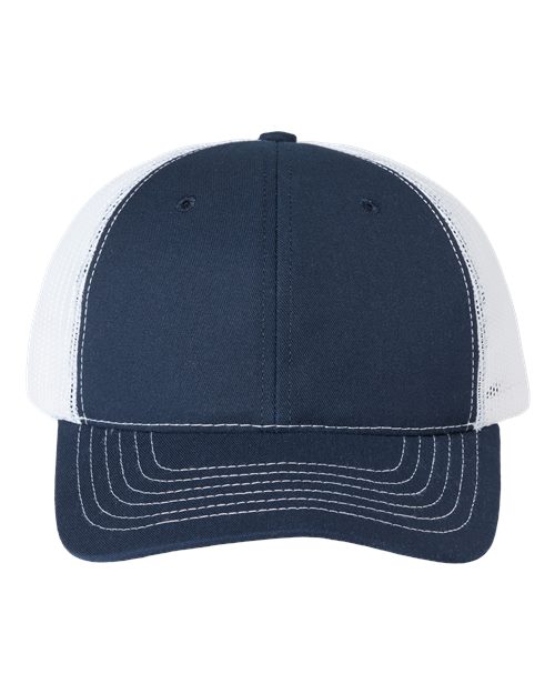 Classic Caps USA-Made Trucker Cap - Navy/ White Front