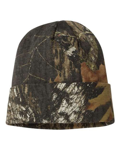 Kati 12" Licensed Camo Cuffed Beanie - Mossy Oak BreakUp Front
